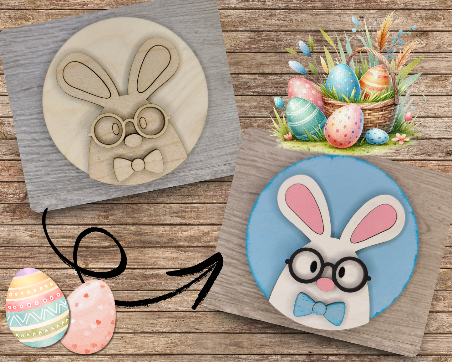 Nerdy Easter Bunny Sign | #3615
