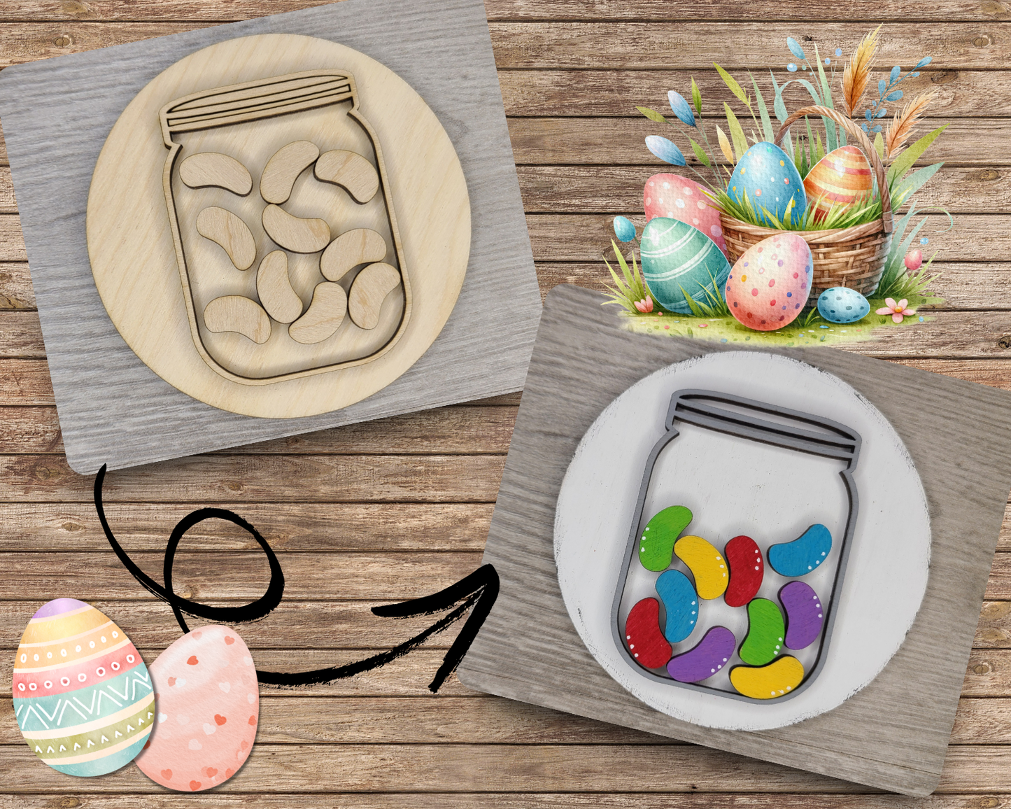 Easter Jelly Beans Jar | #3609