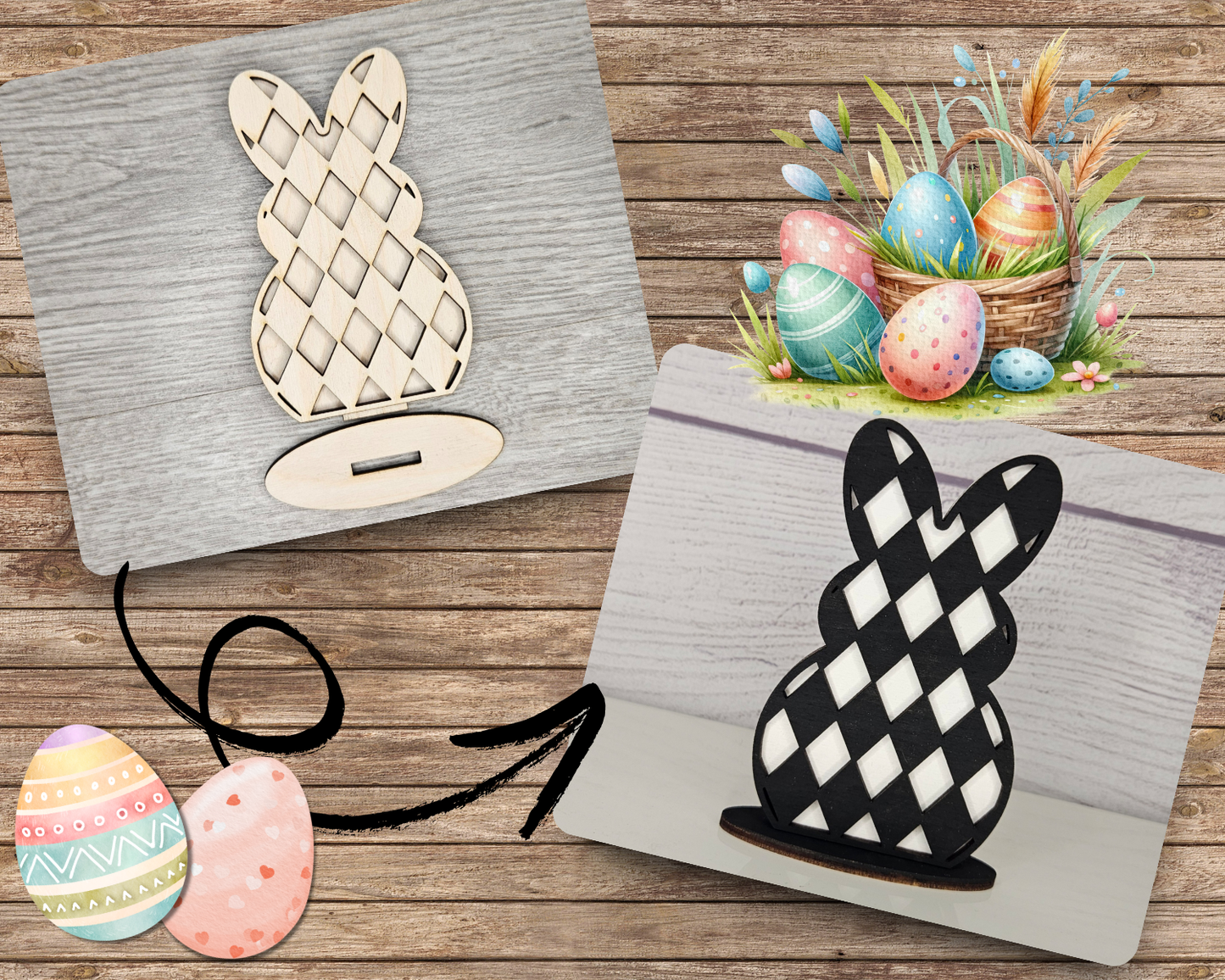 Easter Bunny Self Sitter | #4396