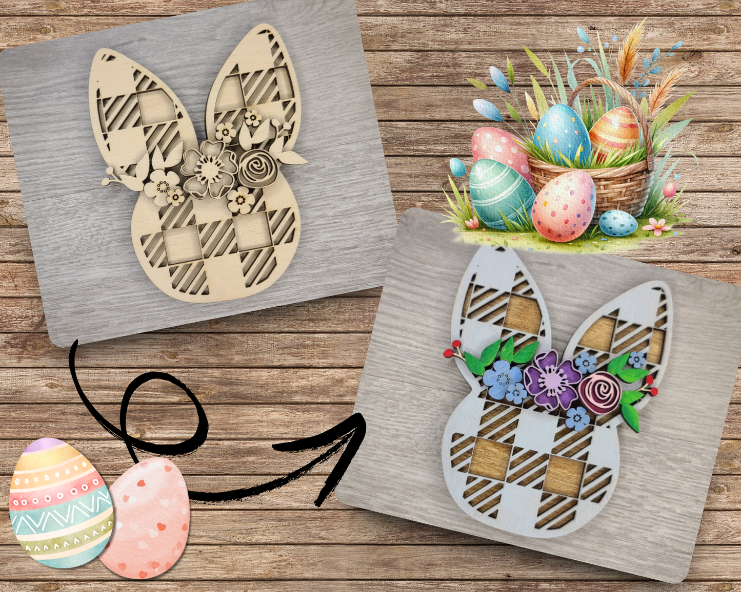 Plaid Easter Bunny | #3454