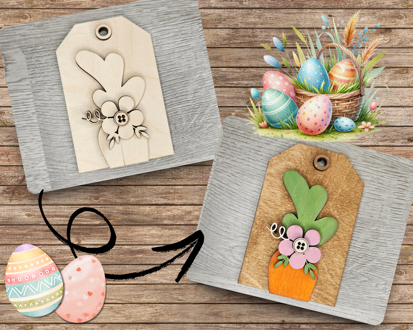 Easter Carrot Tag | #4637