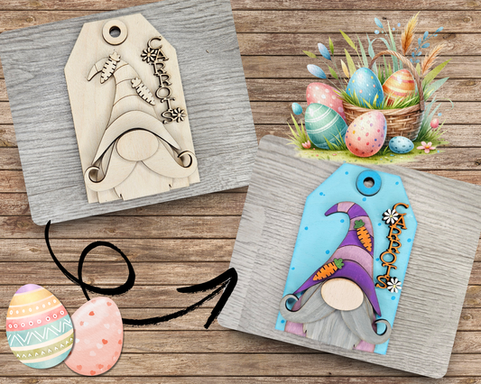 Easter Carrot Gnome Tag | #4316