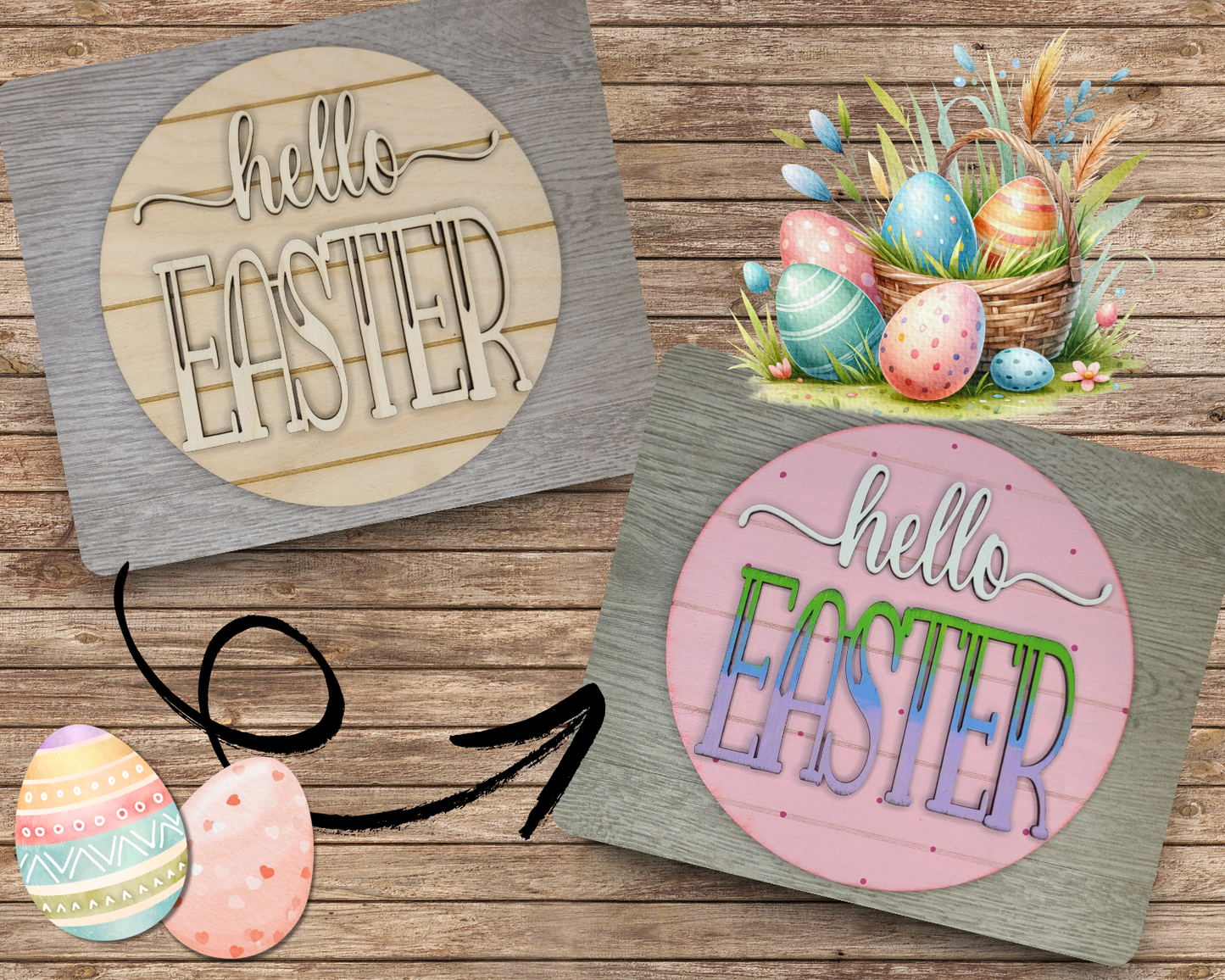 Hello Easter Sign | #3669