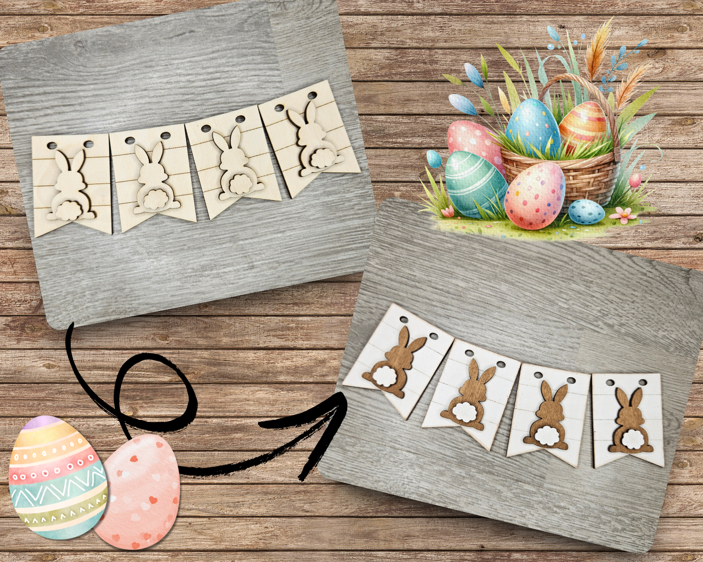 Easter Bunny Bunting | #3995