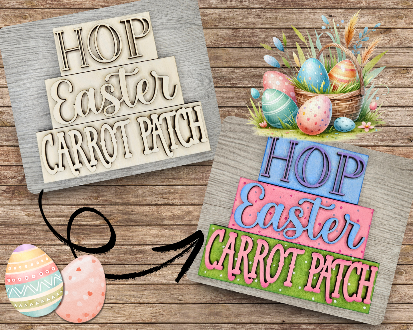 Easter Wood Block | #4091