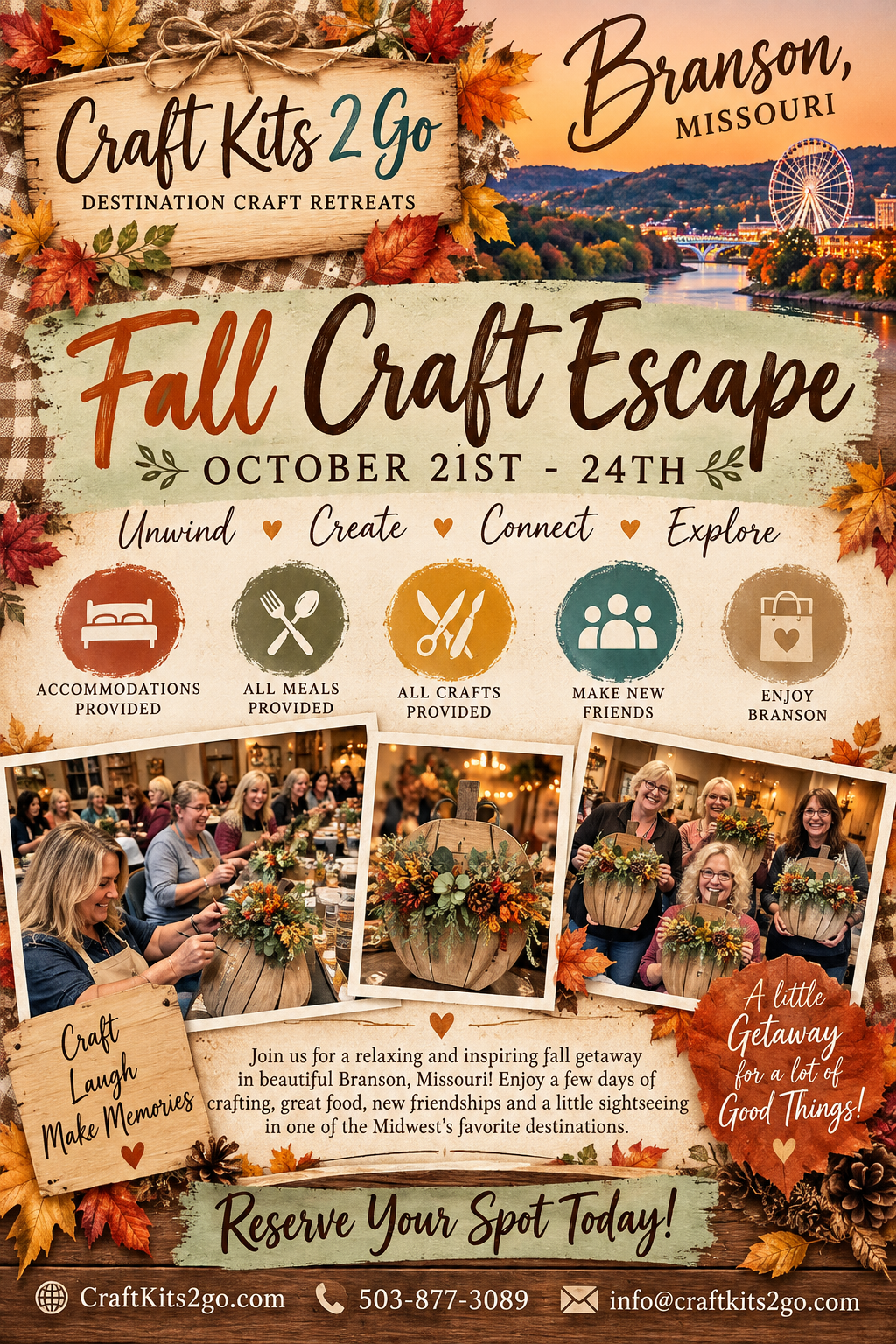 Fall Craft Escape - Branson, Missouri