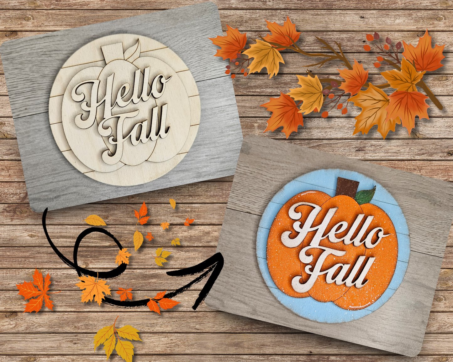 Hello Fall Pumpkin | #4906