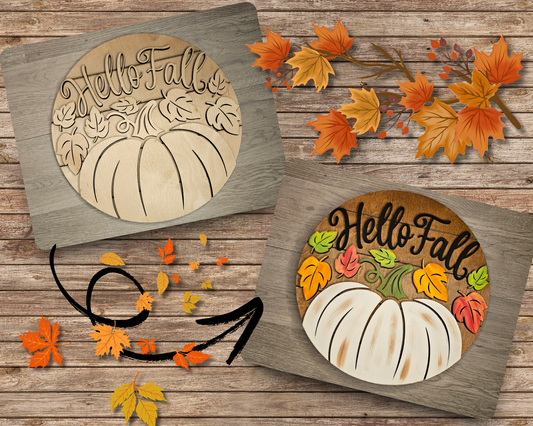 Hello Fall Pumpkin | #4766