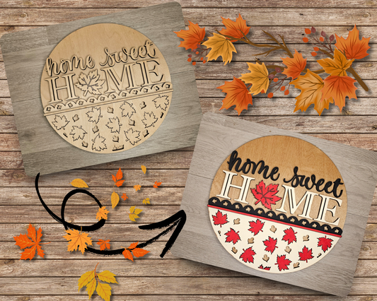 Home Sweet Home Fall Sign | #4339