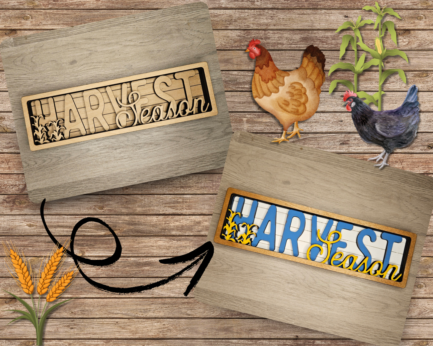 Harvest Season Farmhouse Sign | #4559