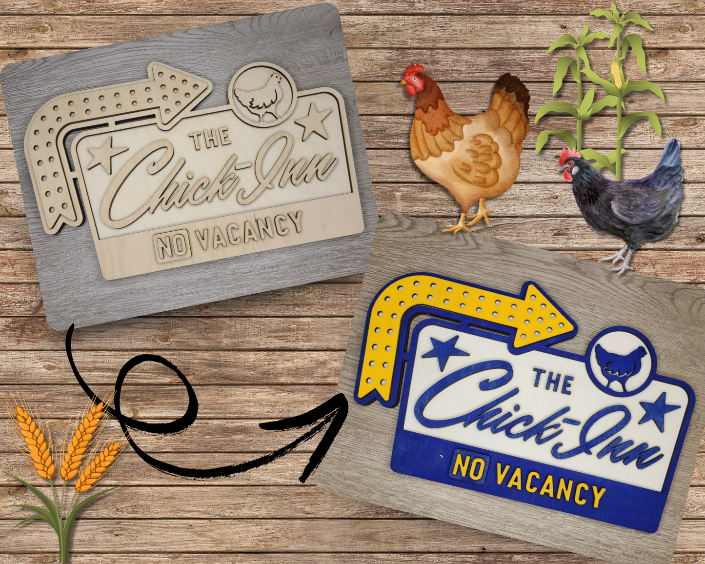 Chick Inn Chicken Coop Sign | #3697