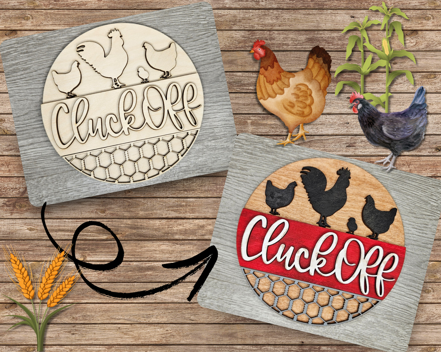 Cluck Off Chicken Sign | #4063