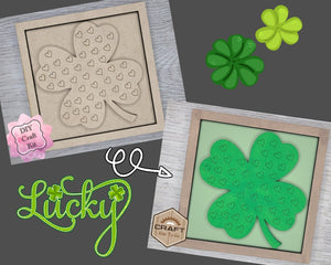 Shamrock | Lucky | St. Patrick's Day | Patty Day | DIY Craft Kits | Paint Party Supplies | #3135