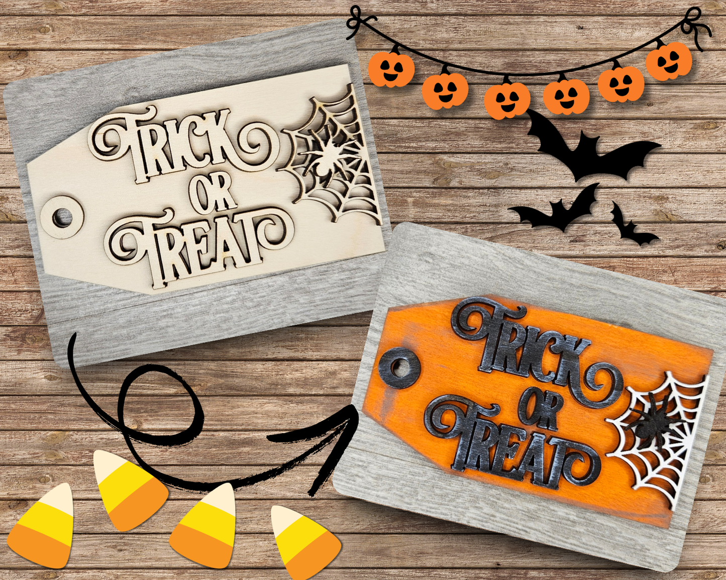 Trick or Treat Halloween Tag | #3924