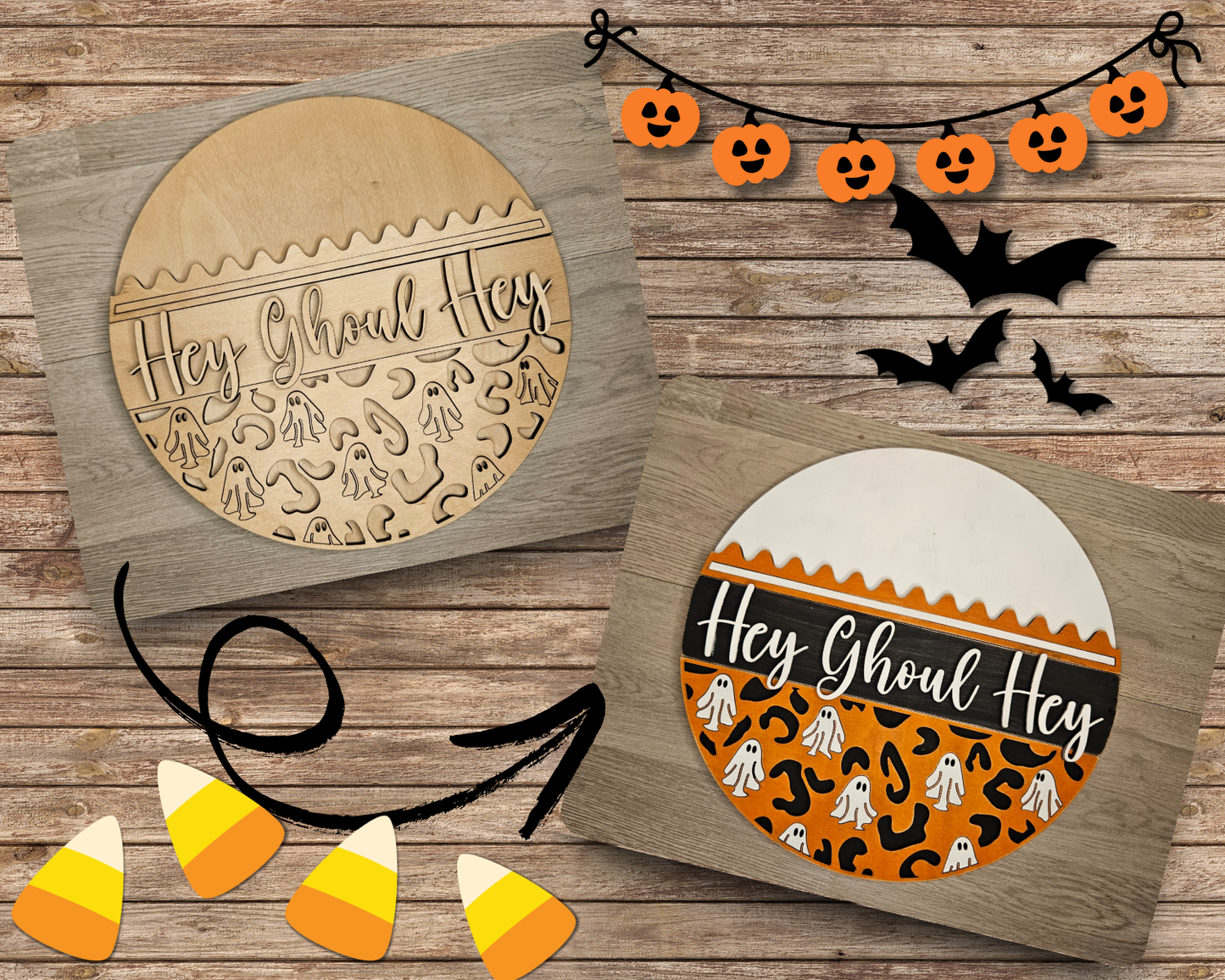 Hey Ghoul Halloween Ghost Sign | #4422