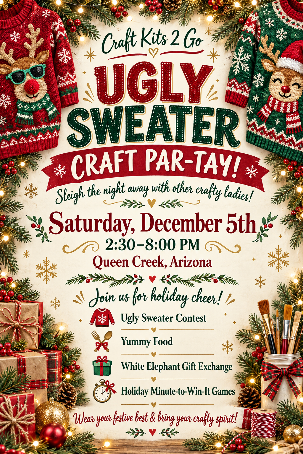 Ugly Sweater Craft Party