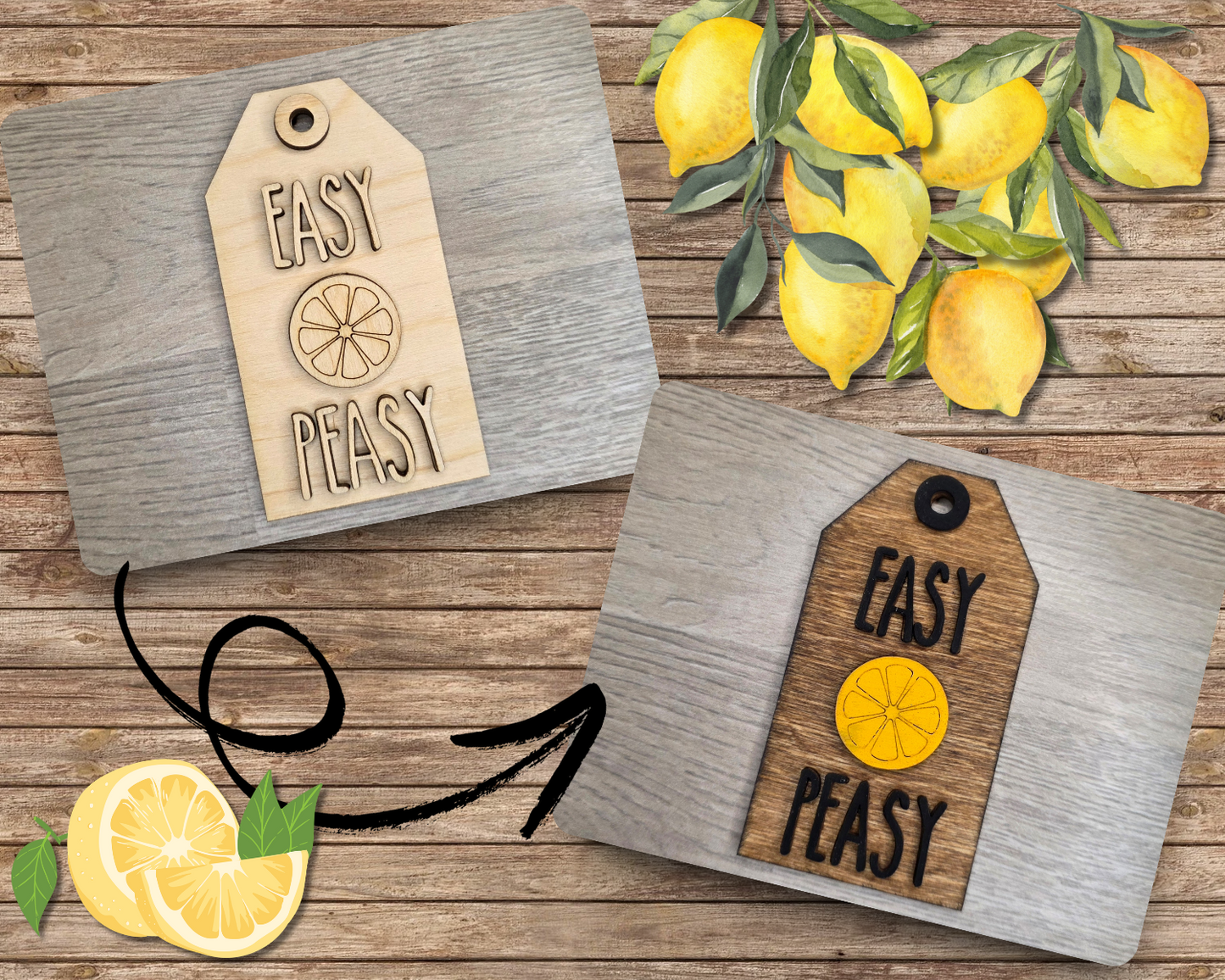 Easy Peasy Tag | Lemon | #2541