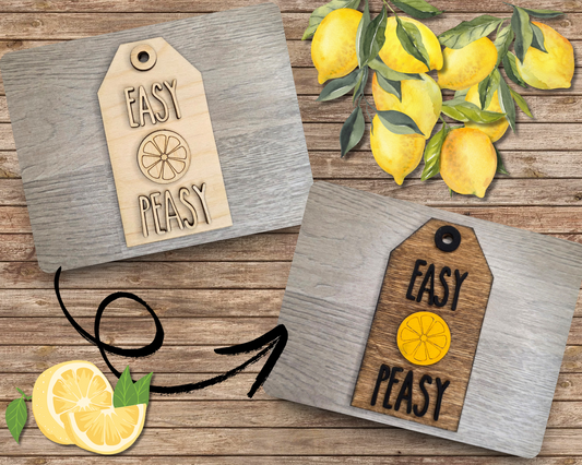 Easy Peasy Tag | Lemon | #2541