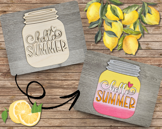 **SHOW OVERSTOCK SALE** mini kit Lemonade Mason Jar Sign | #4644