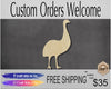 Emu Cutout Zoo Animal cutouts wood cutouts DIY Paint kit #3830 - Multiple Sizes Available - Unfinished Cutout Shapes