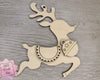 Reindeer Ornament Merry Christmas Ornament Christmas Tree Ornament DIY Paint kit #3621 - Multiple Sizes Available - Unfinished Wood Cutout Shapes