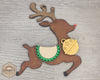 Reindeer Ornament Merry Christmas Ornament Christmas Tree Ornament DIY Paint kit #3621 - Multiple Sizes Available - Unfinished Wood Cutout Shapes