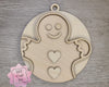 Gingerbread Ornament Merry Christmas Ornament DIY Craft Kit Paint kit #3486 - Multiple Sizes Available - Unfinished Wood Cutout Shapes