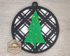 Plaid Tree Ornament Christmas Decor DIY Paint kit #2292 - Multiple Sizes Available - Unfinished Wood Cutout Shapes