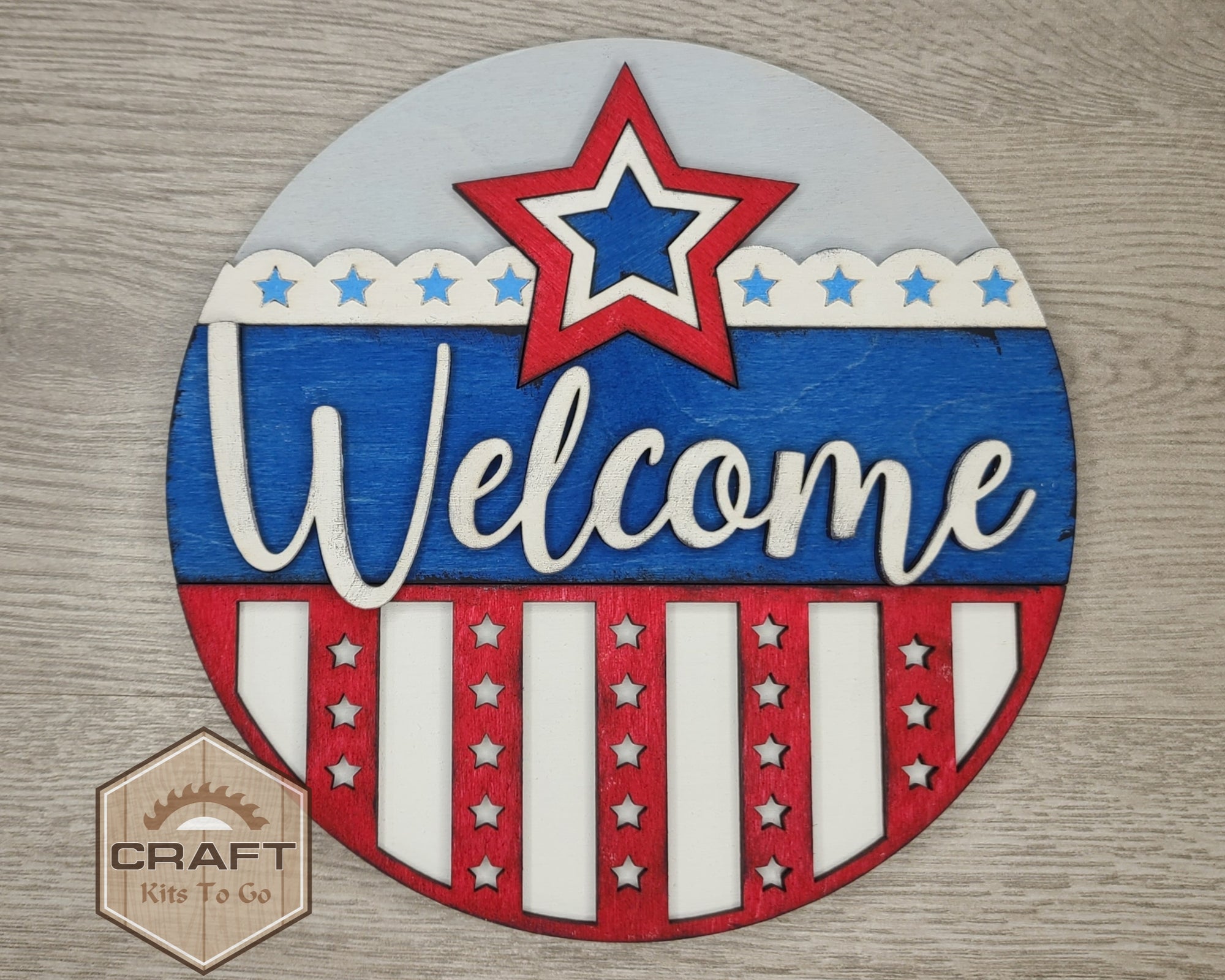 4th of July Welcome Sign | Patriotic Decor | Summer Crafts | DIY Craft ...