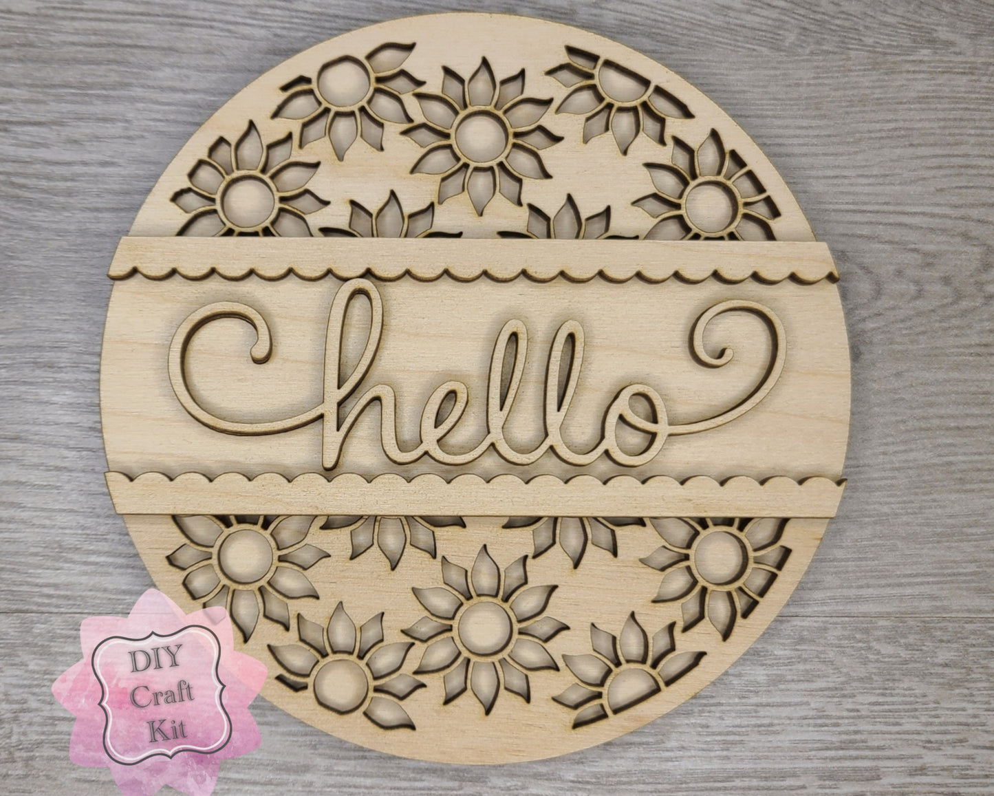 Hello Sunflower Sign | #3099