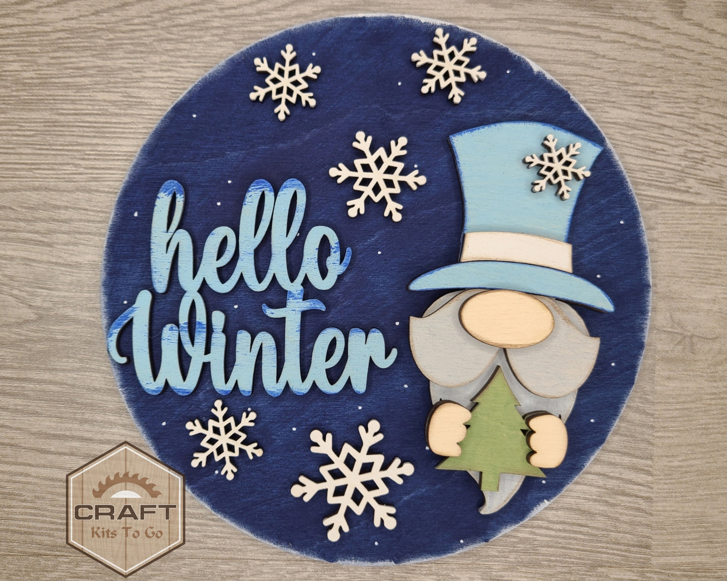 Hello Winter Gnome Sign | #3752