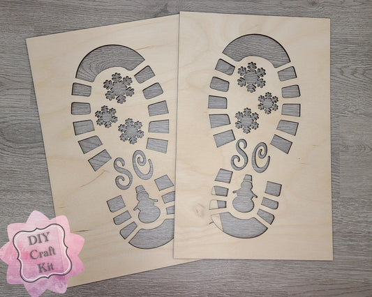 Santa Footprint Stencil | #3790