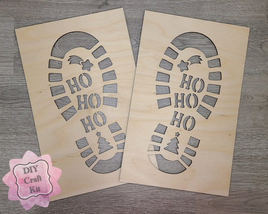Santa Footprint Stencil | #3789