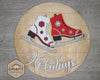 Holiday Sign Christmas Ice Skating DIY Christmas craft Kit #3440 - Multiple Sizes Available - Unfinished Wood Cutout Shapes