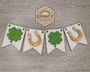 St. Patrick's Day Bunting Banner Craft Kit for Adults #3932 - Multiple Sizes Available - Unfinished Wood Cutout Shapes