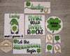 Kiss Me Lucky St. Patrick's Day Craft Kit #2502 Multiple Sizes Available - Unfinished Wood Cutout Shapes