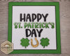 Happy St. Patrick's Day Craft Kit #2503 Multiple Sizes Available - Unfinished Wood Cutout Shapes