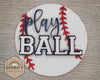 Baseball Play Ball Paint Kit Party Paint Kit #2753 - Multiple Sizes Available - Unfinished Wood Cutout Shapes