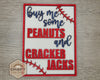 Baseball Buy me some Peanuts & Cracker Jacks Paint Kit Party Paint Kit #2750 - Multiple Sizes Available - Unfinished Wood Cutout Shapes