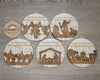 Away in a Manger Christmas Ornament Nativity Ornament Holiday DIY Craft Kit Paint kit #3873
