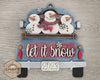 Snowman Ornament Christmas Truck Ornament Holiday DIY Craft Kit Paint kit #3928