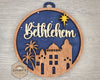 City of Bethlehem Nativity Christmas Ornament Baby Jesus Ornament Holiday DIY Craft Kit Paint kit #3886