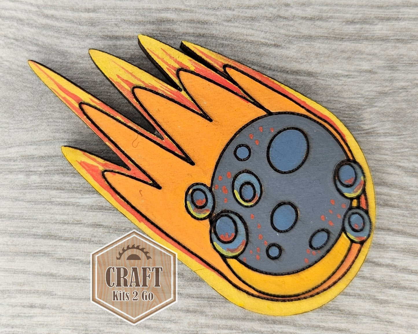 Meteor Cutout | Space | Outer Space | Kids Crafts | Wood Shape Cutout | #2230 - Multiple Sizes Available - Unfinished Wood Cutout Shapes