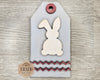 Bunny Tag | DIY Easter Crafts | Easter Tag | #2537 | Multiple Sizes Available - Unfinished Wood Cutout Shapes
