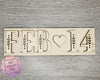 Feb 14th Sign | Valentine's Day Crafts | DIY Craft Kit | Feb 14th | DIY Crafts Kits | #2521 Multiple Sizes Available - Unfinished Wood Cutout Shapes