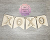XOXO Bunting | Valentine Banner | Springtime | DIY Craft Kit | #2528 - Multiple Sizes Available - Unfinished Wood Cutout Shapes