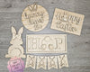 Easter Bunny HOP | DIY Easter Crafts | DIY Craft Kits | DIY Paint Party kit | #3994 - Multiple Sizes Available - Unfinished Wood Cutout Shapes