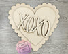 XOXO Heart | Valentine's Day Crafts | DIY Craft Kit | Feb 14th | DIY Crafts Kits | #3990 Multiple Sizes Available - Unfinished Wood Cutout Shapes