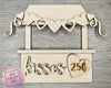 Kissing Booth | Valentine's Day Crafts | DIY Craft Kit | Feb 14th | DIY Crafts Kits | #3989 Multiple Sizes Available - Unfinished Wood Cutout Shapes