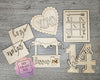 Kissing Booth | Valentine's Day Crafts | DIY Craft Kit | Feb 14th | DIY Crafts Kits | #3989 Multiple Sizes Available - Unfinished Wood Cutout Shapes
